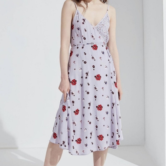 Urban Outfitters Dresses & Skirts - Urban Outfitters Purple Floral Wrap Dress Women's Size Medium